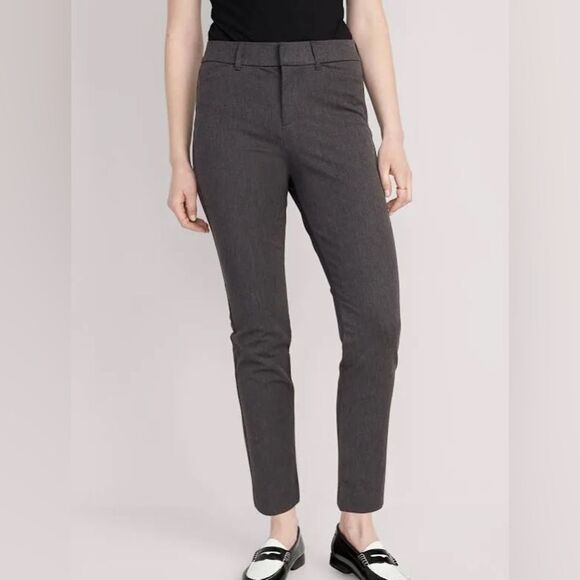 Old Navy High-Waisted Pixie Skinny Ankle Pants in Dark Midnight Graphite - Picture 1 of 6